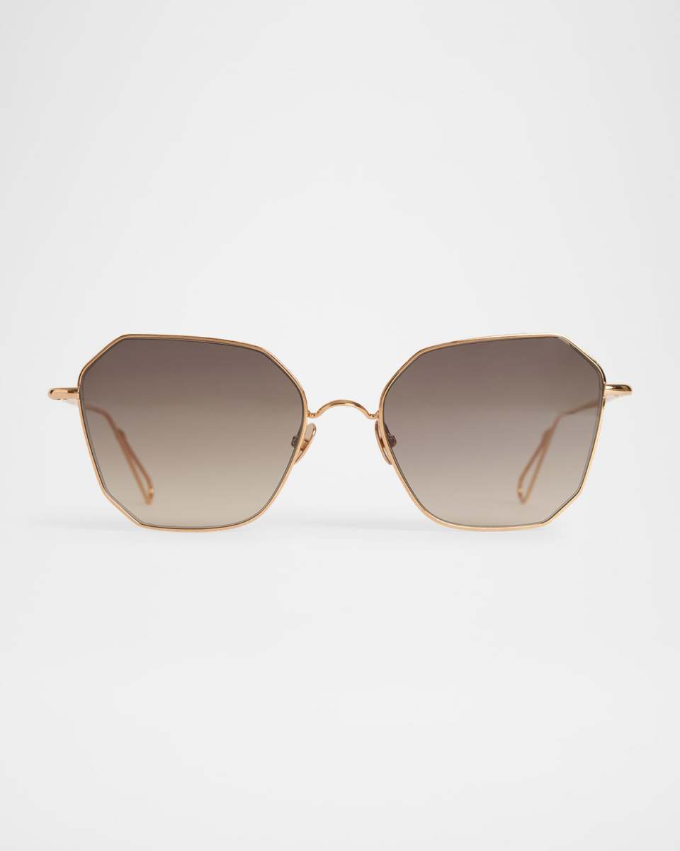 Marceline Metal & Nylon Square Sunglasses